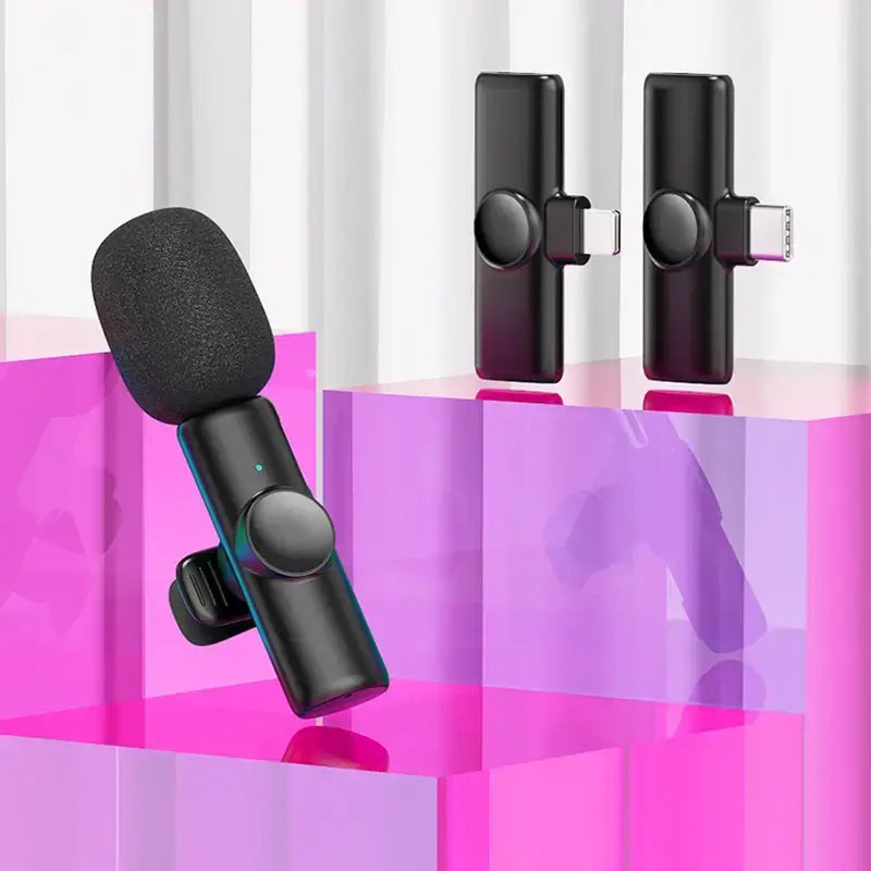 Wireless Lavalier Microphone – Pro Clip-On Mic for iPhone, Android & Laptop