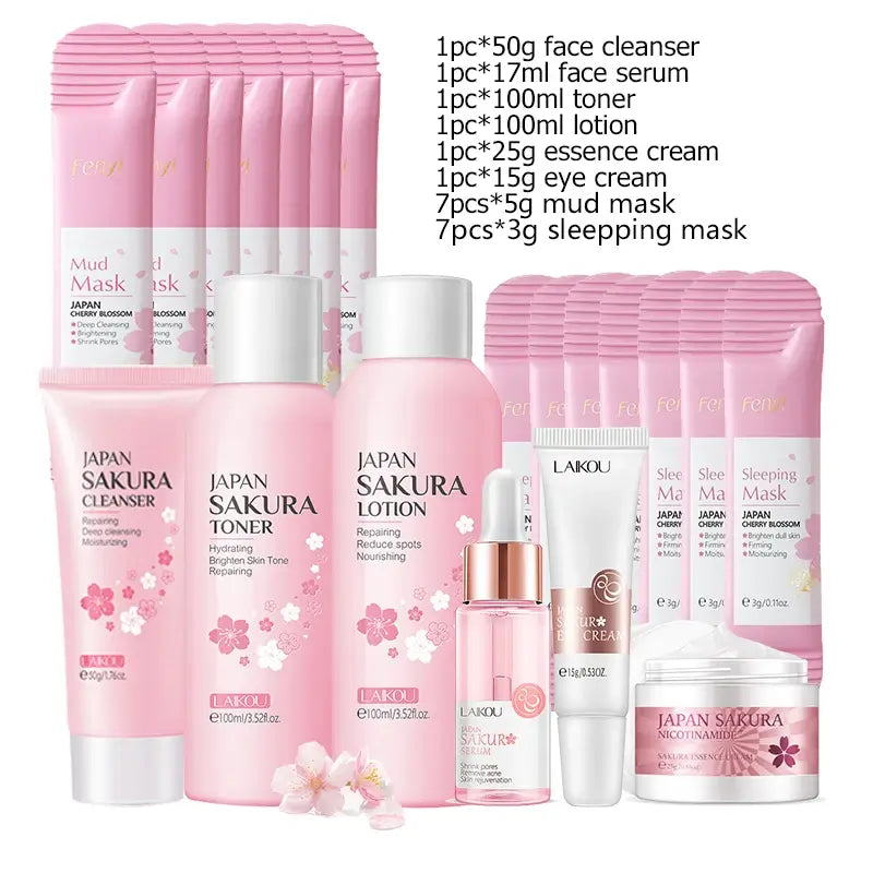 Green Tea Skin Care Kit – Korean Beauty Set for Women | Moisturizing, Acne Treatment & Exfoliating Face Care Collection