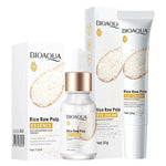 BIOAQUA White Rice Travel Size Skin Care Sets Moisturizing Face Cream Serum Facial Mask Anti Dark Circles Eye Mask Eye Cream Kit