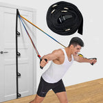 Multifunctional Home Fitness Resistance Band Set β Elastic Door Pull Strap, Portable Hole-Free Exercise Equipment for Full-Body Workout