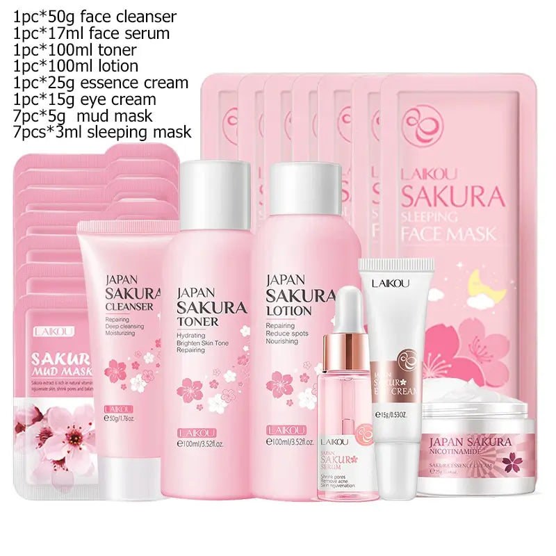 Green Tea Skin Care Kit – Korean Beauty Set for Women | Moisturizing, Acne Treatment & Exfoliating Face Care Collection