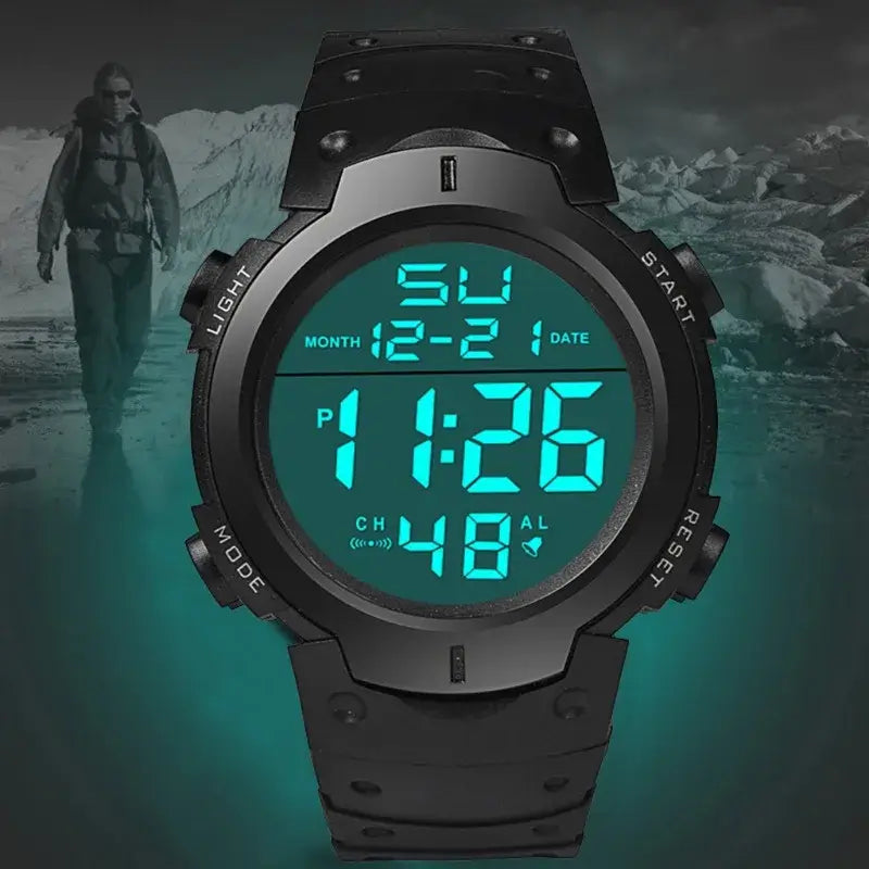 Unisex Multi-Function Electronic Watch – Large Dial & Alarm
