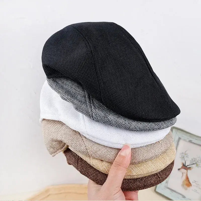Men’s British Style Beret – Retro Spring & Summer Fashion Painter Hat